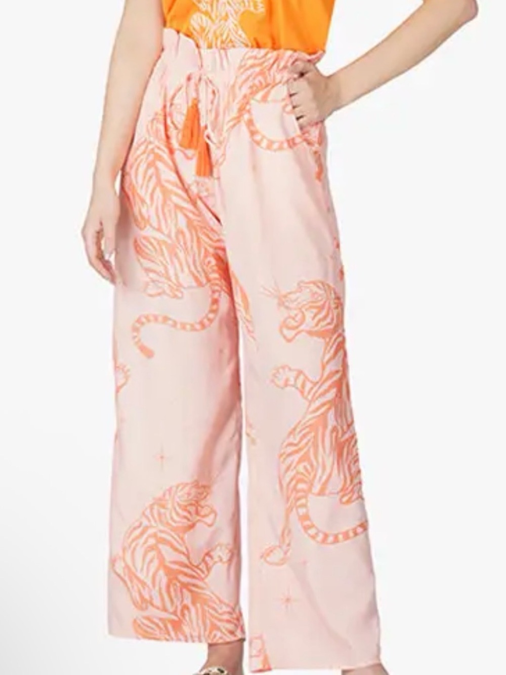 America & Beyond Apricot Wash Tiger Pants- Small - never worn new without tags